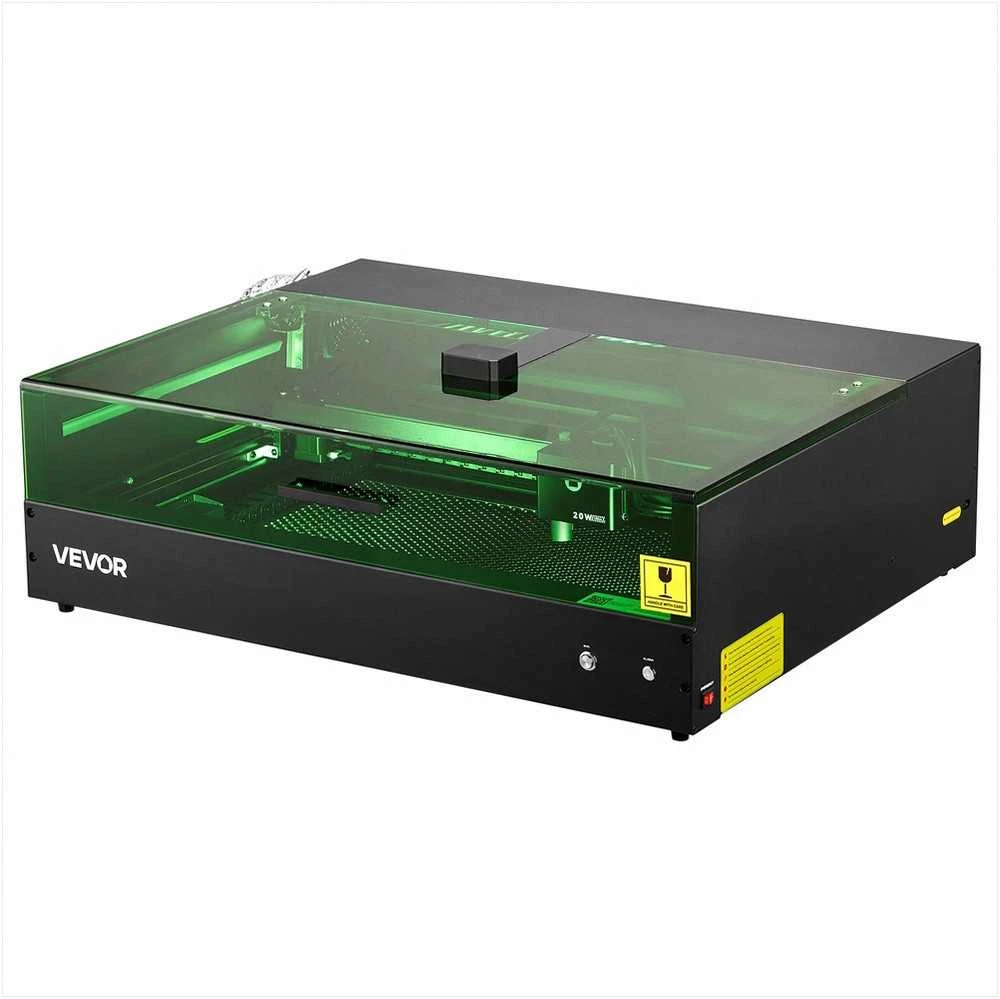 Lazerinis graviruoklis medžiui, odai, stiklui, popieriui, metalui, 20W su korpuso kamera, 500x320mm darbinis plotas, lazerinio pjovimo staklės, 1 klasė