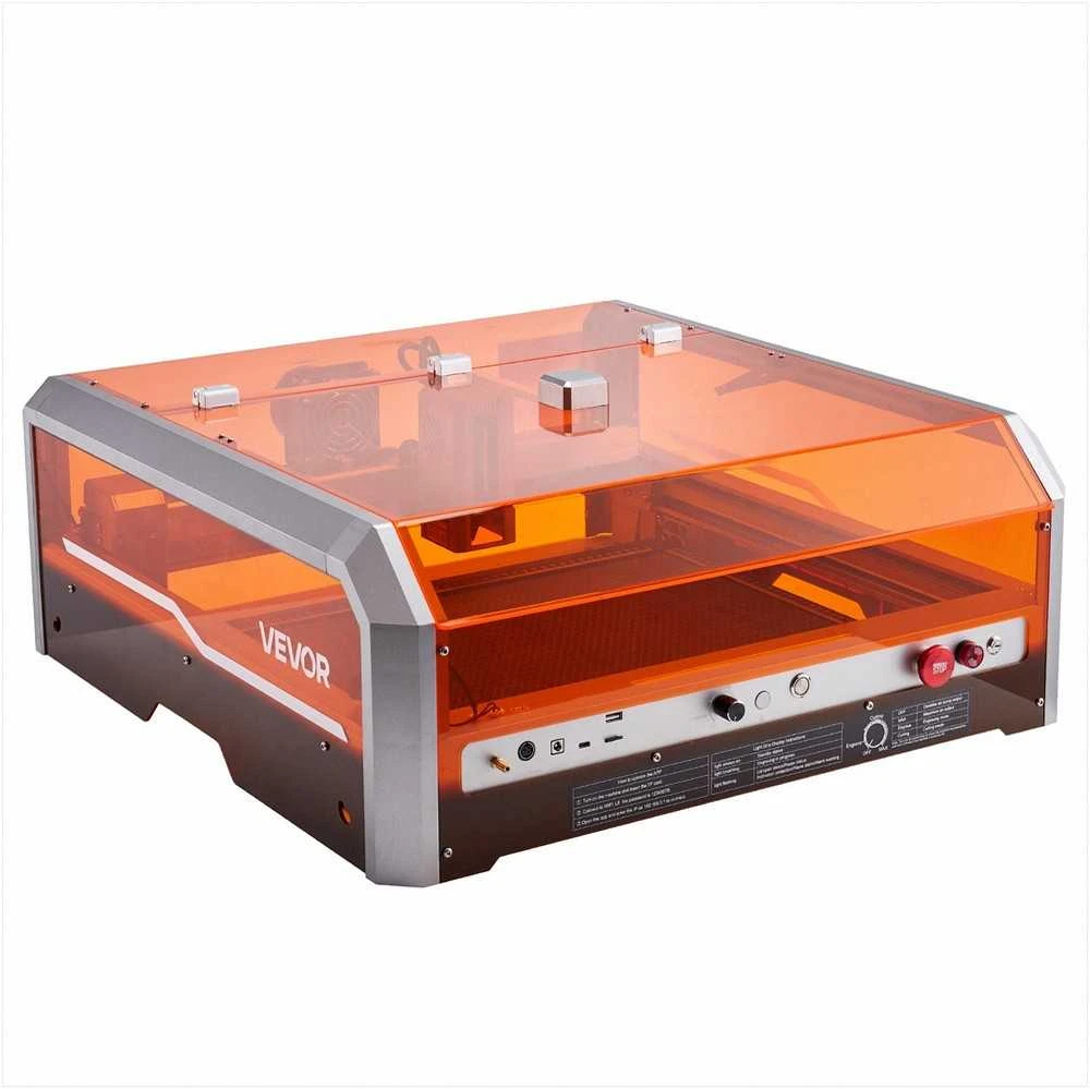 Lazerinis graviruoklis medžiui, odai, stiklui, popieriui ir metalui, 20W su korpuso kamera, 400 x 400 mm darbo plotas, 30000 mm/min greitis, lazerinio pjovimo ir graviravimo staklės