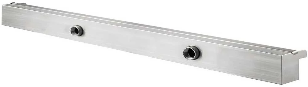 LED baseino krioklio latakas, nerūdijantis plienas, 151 cm, su 18 spalvų keičiančiomis lemputėmis, sodo krioklys, baseino fontanas, vandens elementas