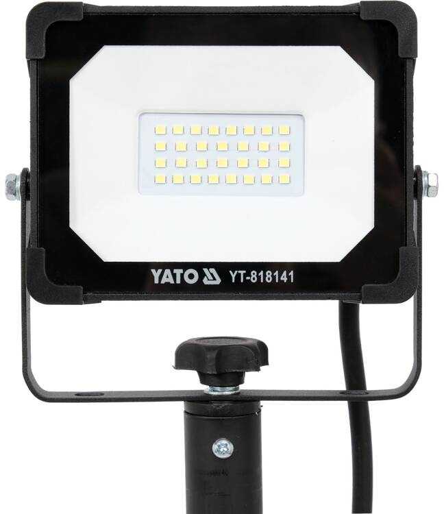Yato LED darbo lemputė su stovu, 20W, nešiojama darbo lemputė, 1900lm prožektorius