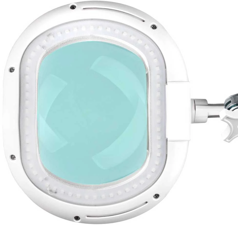 Activeshop Kosmetologinė LED lempa su lupa ELEGANTE 60LED 5D 5/10W ADJUSTABLE Baltas