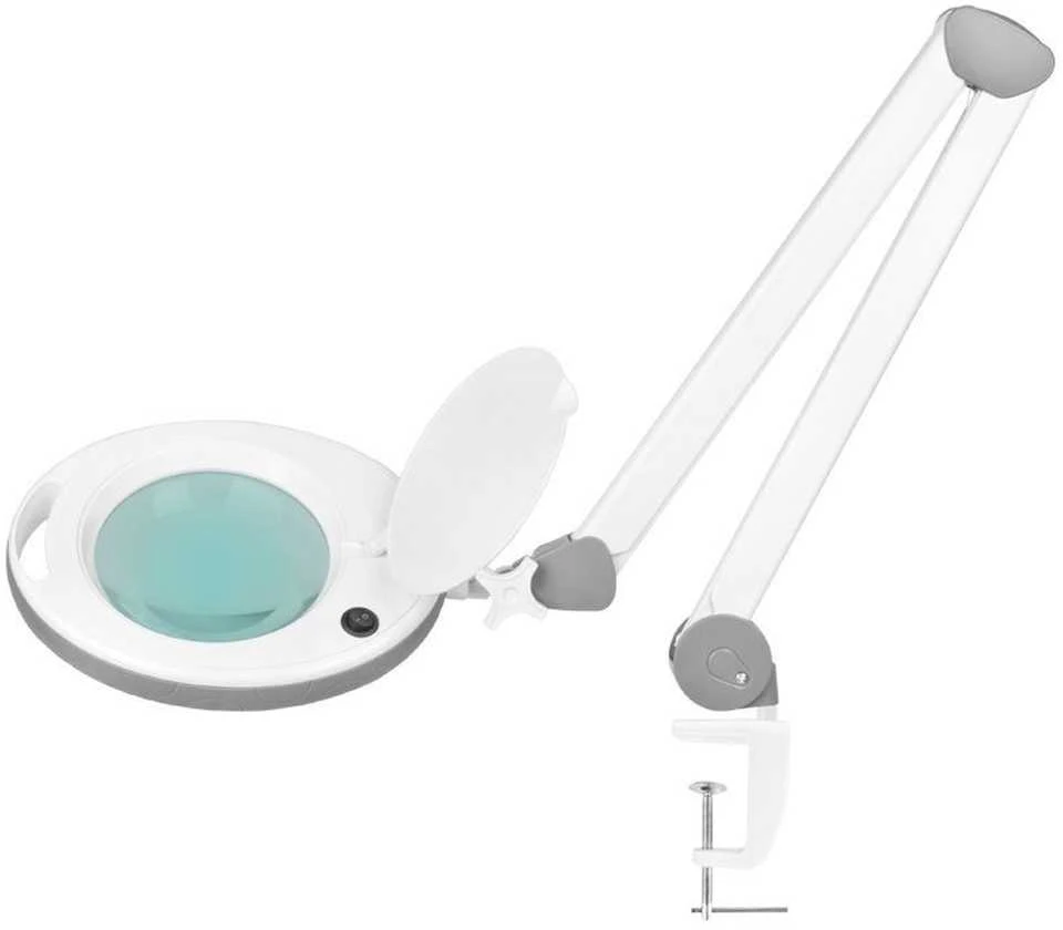 Activeshop Kosmetologinė LED lempa su lupa ELEGANTE 60LED 5D 8W Baltas