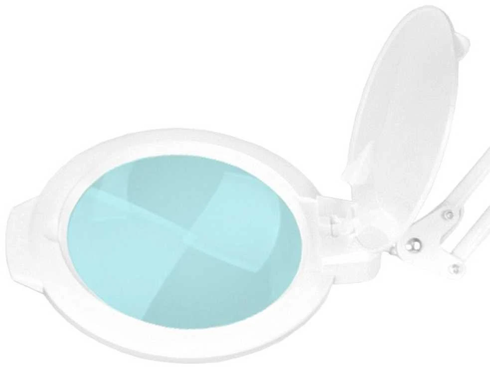 Activeshop Kosmetologinė lempa LED su lupa ir stovu GLOW MOONLIGHT 5D/6 10W Baltas