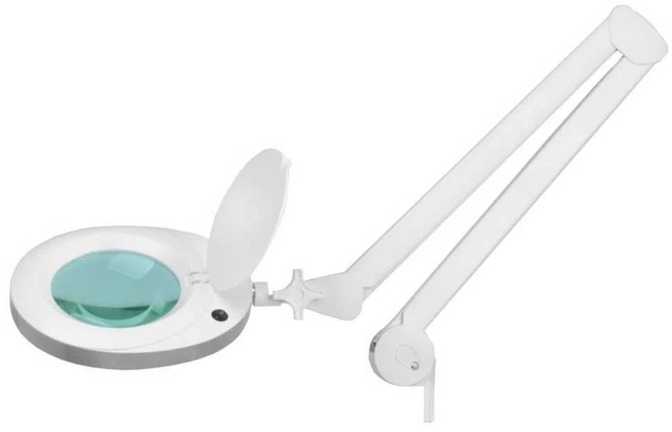 Activeshop Kosmetologinė lempa LED su lupa ir stovu ELEGANTE 60LED 5D 6W Baltas