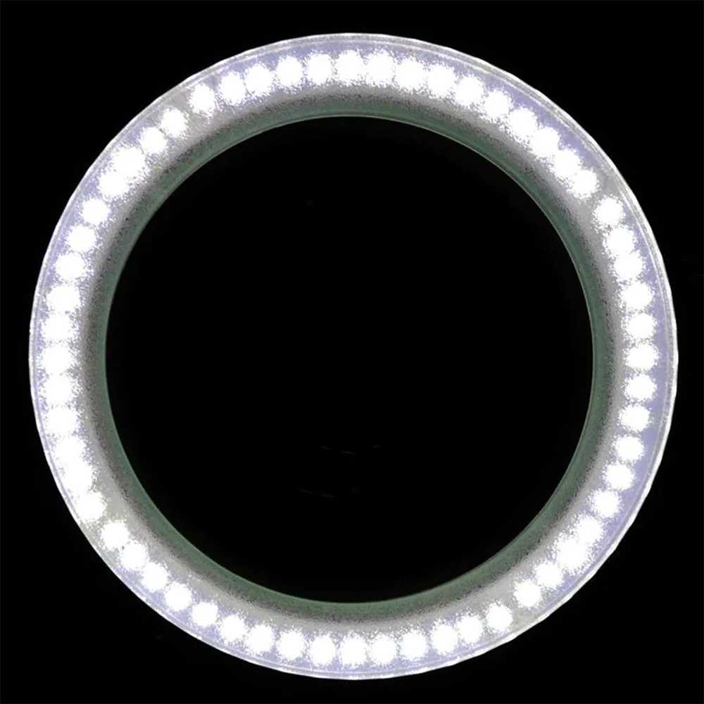LED didinamoji lempa su stovu, 60 LED SMD 5D lupa, grožio procedūroms, manikiūrui ir detaliems darbams