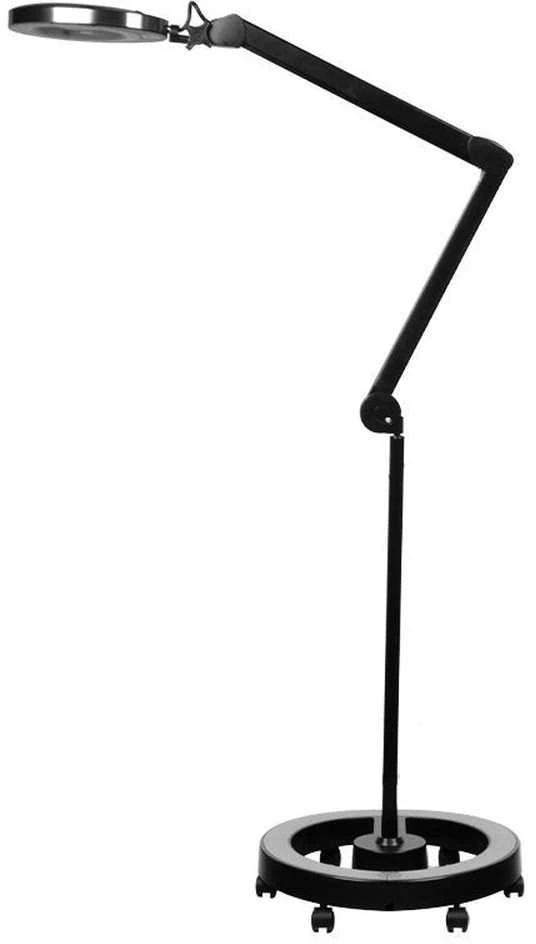 Activeshop Kosmetologinė lempa LED su lupa ir stovu ELEGANTE 60LED 5D 6W Juodas