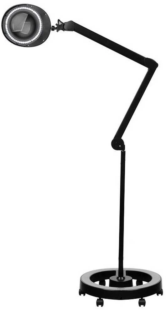Activeshop Kosmetologinė lempa LED su lupa ir stovu ELEGANTE 60LED 5D 6W Juodas