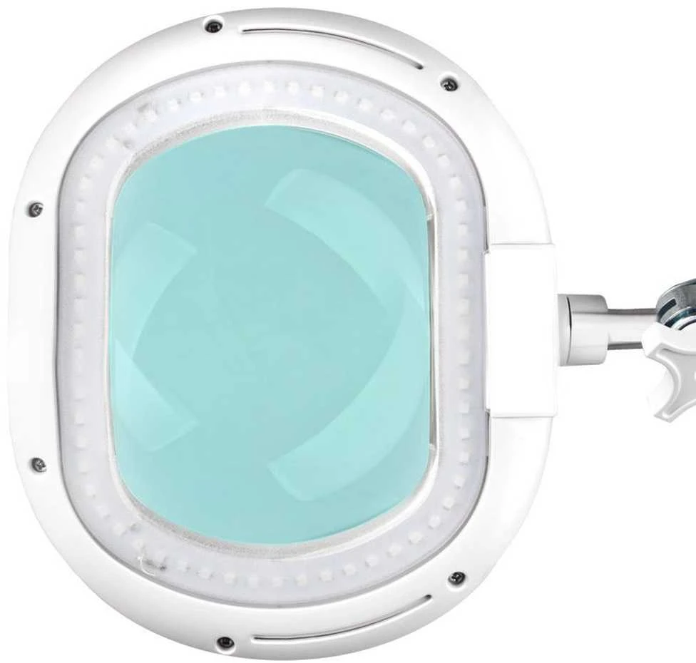 Activeshop Kosmetologinė LED lempa su lupa ir stovu ELEGANTE 60LED 5D 5/10W ADJUSTABLE Baltas