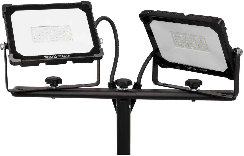 LED Prožektorius su stovu, 2x30W 5700LM, lauko prožektorius, reguliuojamas prožektorius, darbo lemputė