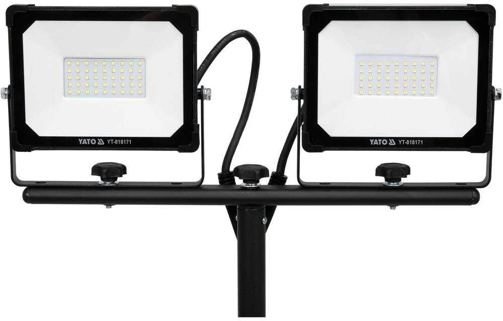 LED Prožektorius su stovu, 2x30W 5700LM, lauko prožektorius, reguliuojamas prožektorius, darbo lemputė