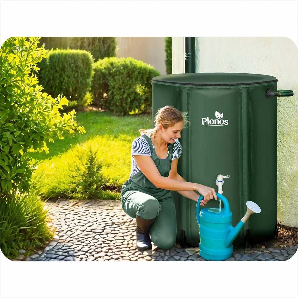 Plonos Lietaus vandens surinkimo bakas, 500 litrų talpa, sodo vandens saugykla, sodui ir sklypui, patvarus PVC bakas