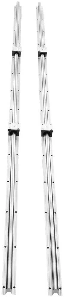 Linijinės kreipiančiosios SBR16 2000mm, 2vnt, 4vnt SBR16UU blokeliai, CNC frezavimo staklėms, linijiniai guoliai, kreipiančiųjų rinkinys