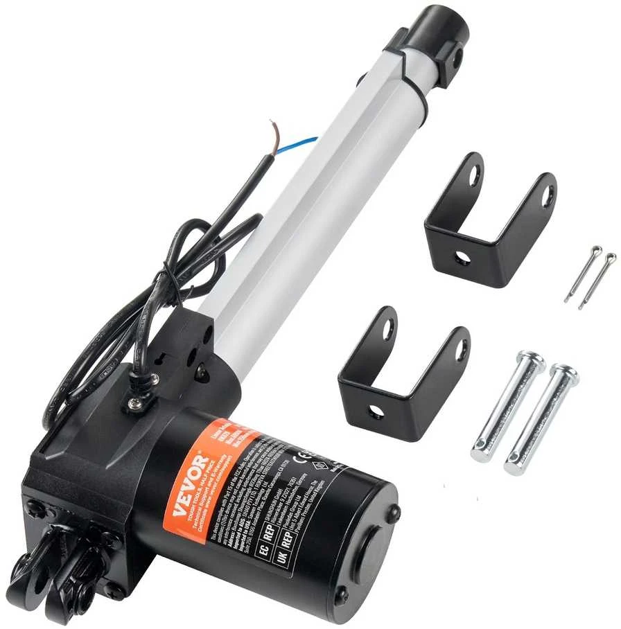 Linijinis pavara, 8 colių eiga, 6000 N, 12 V