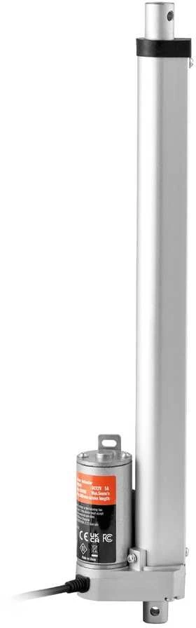 Linijinis pavaros mechanizmas 12V, 30.48 cm eiga, 99.79 kg, greitas, automatizavimui, elektrinis stūmoklinis cilindras