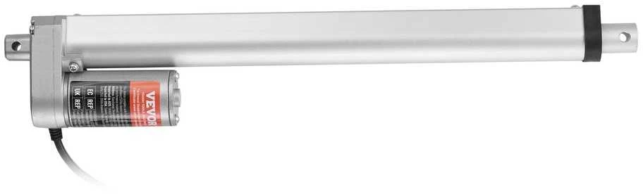 Linijinis pavaros mechanizmas 12V, 30.48 cm eiga, 99.79 kg, greitas, automatizavimui, elektrinis stūmoklinis cilindras