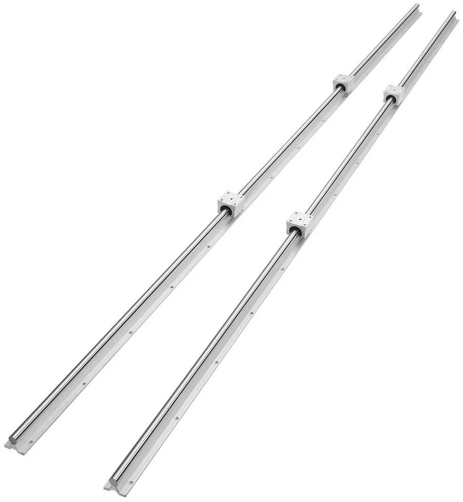 Linijinių kreipiamųjų bėgių rinkinys SBR20, 2200 mm, plieno ir aliumininis, CNC frezavimo staklės