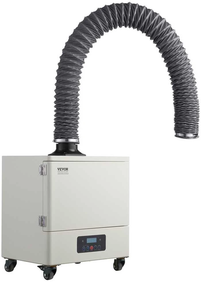 Litavimo dūmų ištraukėjas, 280W, 459 m³/h, 10 greičių, nešiojamas, litavimui, graviravimui, poliravimui, dūmų surinkėjas, dulkių siurbly