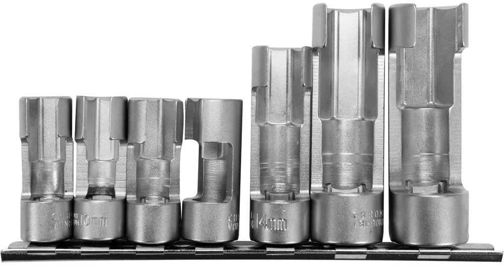 Yato Lizdinių galvučių rinkinys 3/8" ir 1/2", 7 vnt., kuro, lambda davikliams