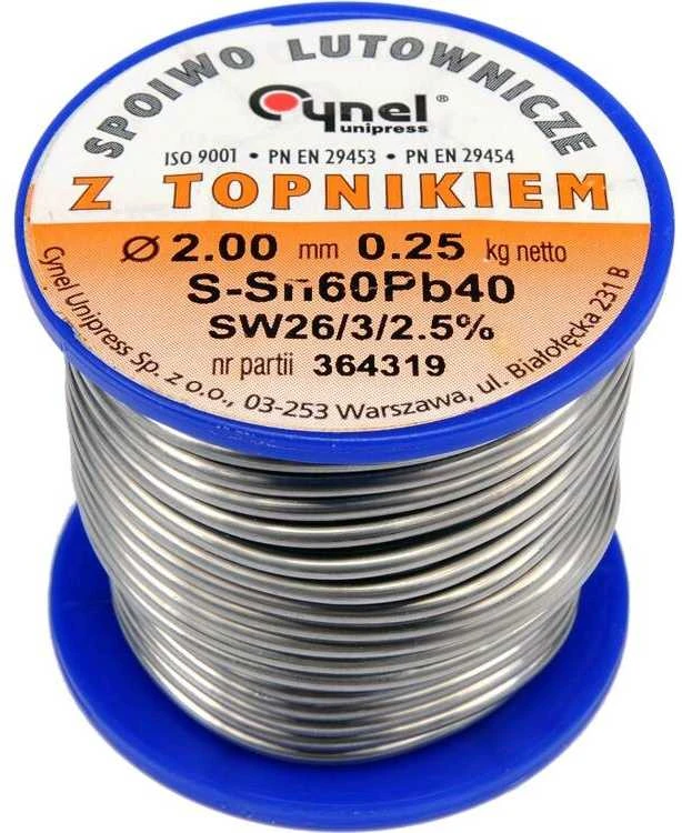 Toya Sa Poland Lydmetalio viela Ø 2,00mm. 250g su fliusu (76819)