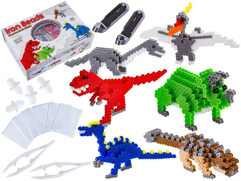 Lyginimo karoliukų kūrybinis rinkinys 3D Dinozaurai DK, 3000 d.