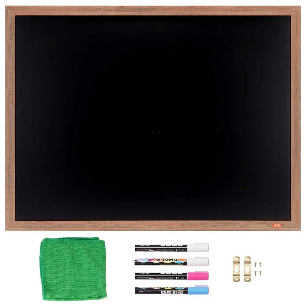 Magnetinė kreidinė lenta, kabanti, 88.9x116.8 cm, su kreidelėmis, trintuku, vintažinė, ruda, kalendorius, skelbimų lenta
