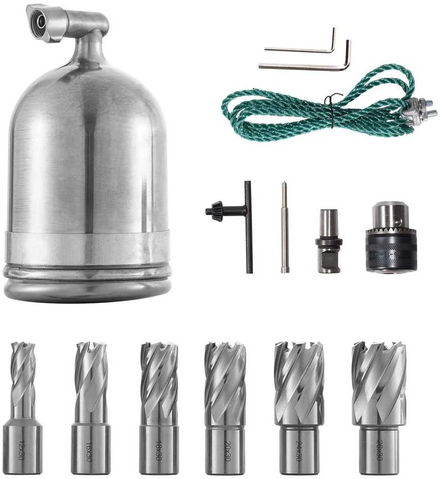 Magnetinis gręžimo staklės 1100W, 12000N galia, metalui gręžti, magnetinis grąžtas, karūninis grąžtas