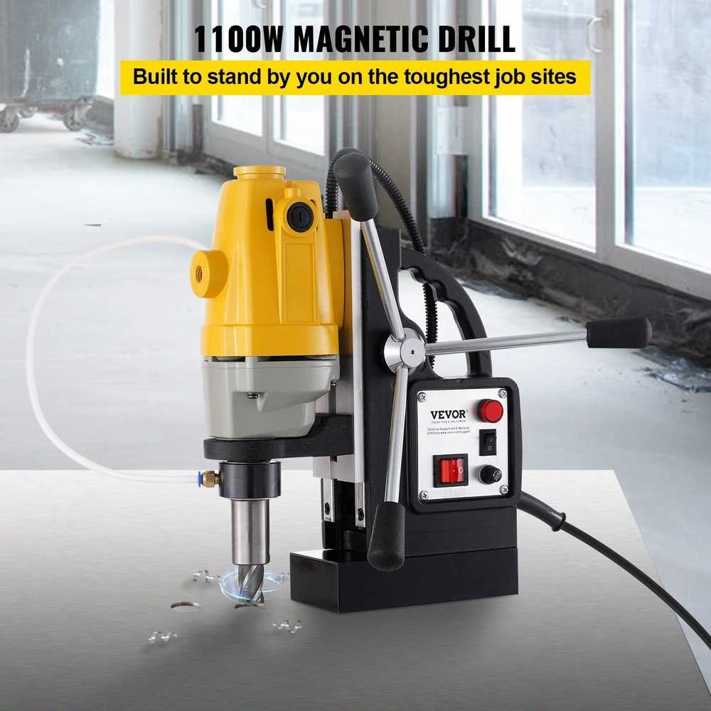Magnetinis gręžimo staklės 1100W, 12000N galia, metalui gręžti, magnetinis grąžtas, karūninis grąžtas
