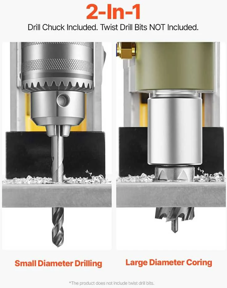 Magnetinis gręžimo staklės 1400W metalo gręžimui, su 11 žiedinių pjoviklių, tikslia gylio kontrole, 40 mm gręžimo talpa, mag gręžtuvas 1400W, magnetinis šerdies gręžimo įrenginys