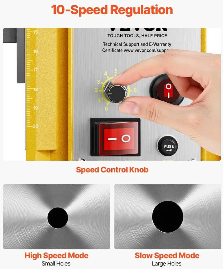 Magnetinis gręžimo staklės 1400W metalo apdirbimui, 50 mm gręžimo skersmuo, kintamas greitis 0-750 RPM, magnetinė gręžimo mašina, mag gręžimo staklės su sraigtinio grąžto griebtuvu