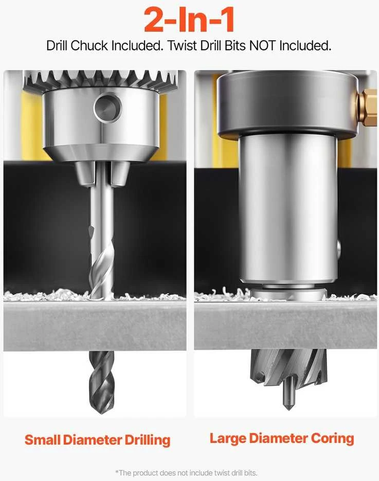 Magnetinis gręžimo staklės 1400W metalo apdirbimui, 50 mm gręžimo skersmuo, kintamas greitis 0-750 RPM, magnetinė gręžimo mašina, mag gręžimo staklės su sraigtinio grąžto griebtuvu