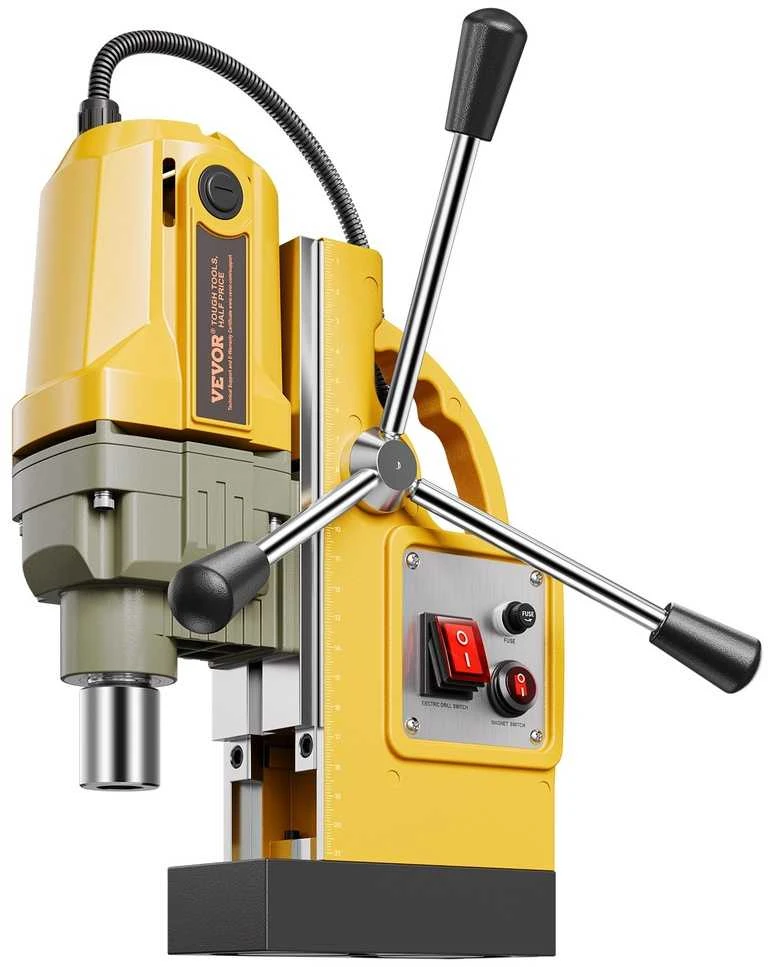 Magnetinis gręžimo staklės 1400W metalo gręžimui, su 11 žiedinių pjoviklių, tikslia gylio kontrole, 40 mm gręžimo talpa, mag gręžtuvas 1400W, magnetinis šerdies gręžimo įrenginys
