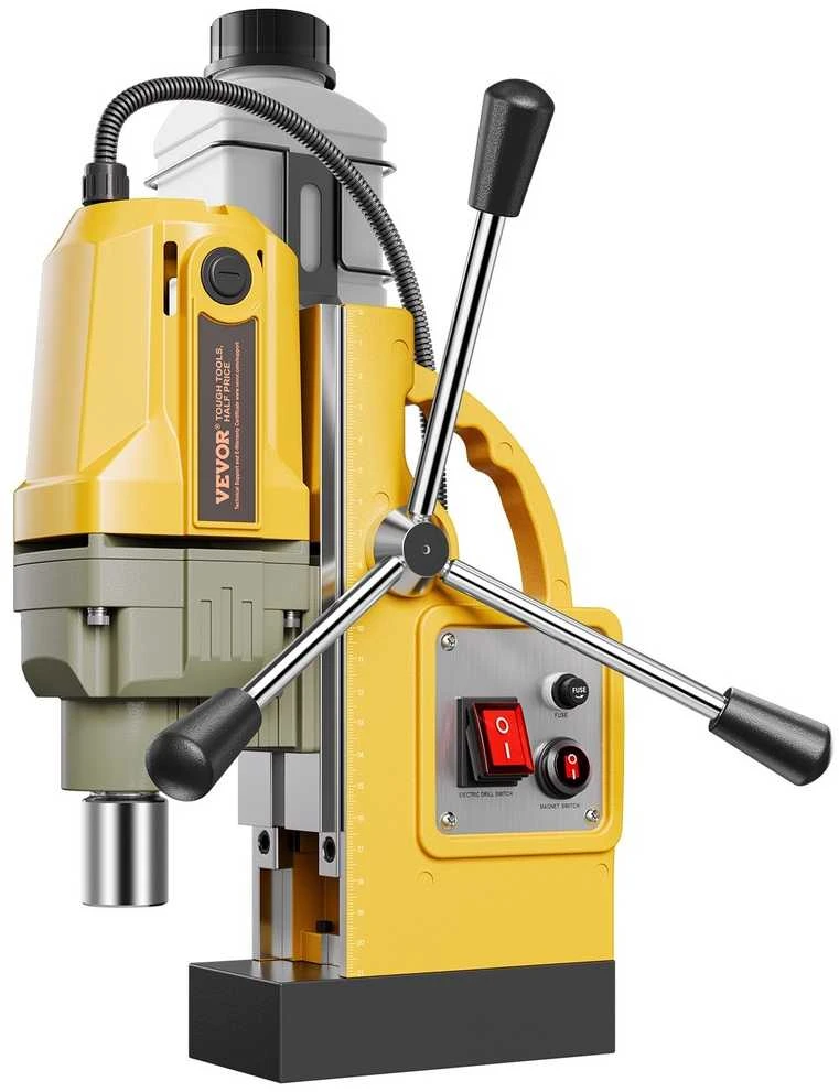 Magnetinis gręžimo staklės 1400W metalo gręžimui, su 11 žiedinių pjoviklių, tikslia gylio kontrole, 40 mm gręžimo talpa, mag gręžtuvas 1400W, magnetinis šerdies gręžimo įrenginys