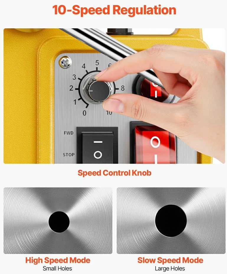 Magnetinis gręžtuvas 1200W, 10 greičių, 40 mm, metalui, gręžimo staklės, reguliuojamas, šerdies gręžimui