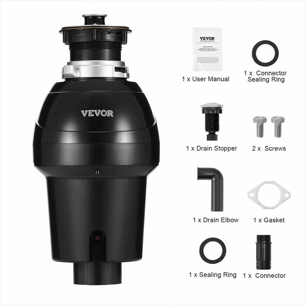 VEVOR Maisto atliekų smulkintuvas 1 AG 3960 aps./min