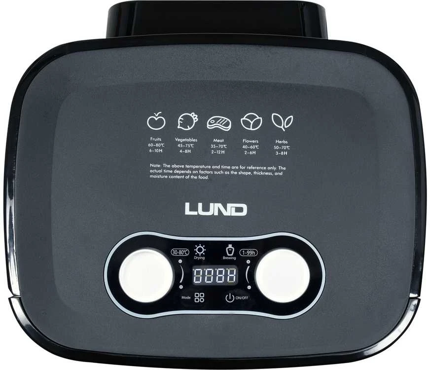 Lund Maisto dehidratorius, vaisiams, daržovėms ir žolelėms, 300W, 5 padėklų maisto džiovintuvas, skaitmeninis temperatūros valdymas