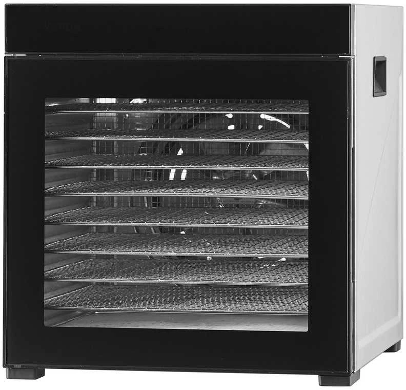 Maisto džiovintuvas, 10 padėklų, nerūdijantis plienas, 1000 W galia, mėsos ir vaisių džiovinimo aparatas