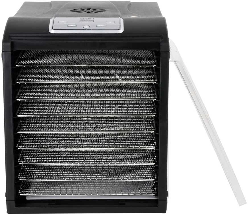 Maisto džiovyklė, vaisiams ir daržovėms, su temperatūros reguliavimu, 9 padėklai, skaitmeninis laikmatis