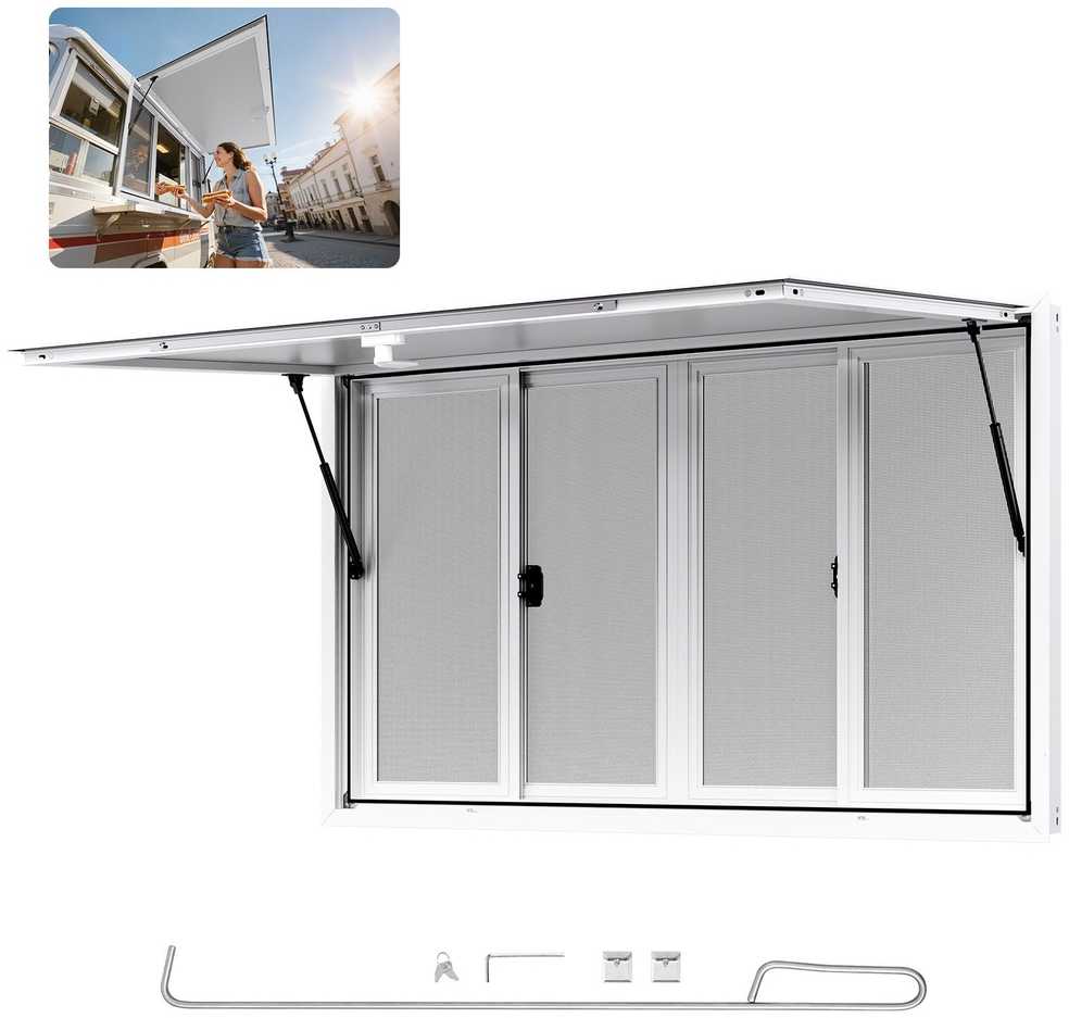 VEVOR maitinimo transporto langas 152x92 cm