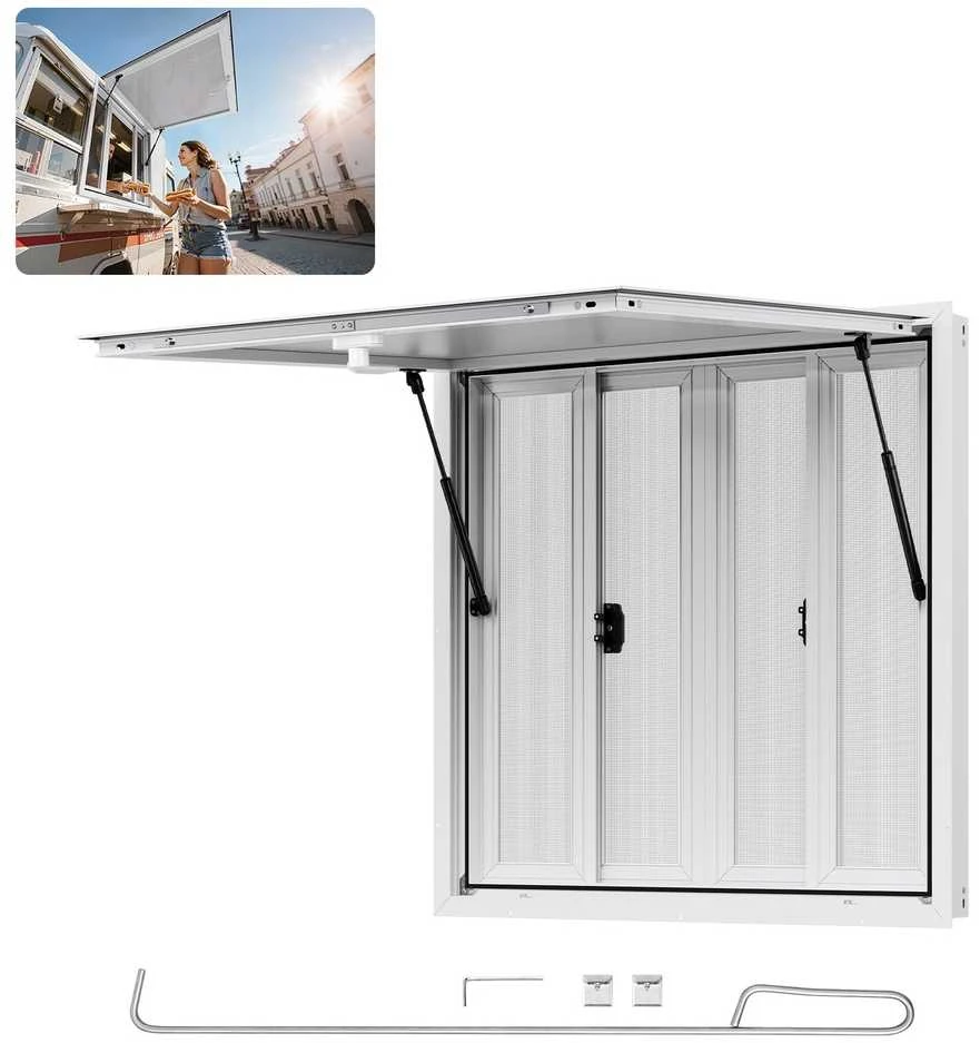 VEVOR 92x92 cm maisto vilkiko aptarnavimo langas