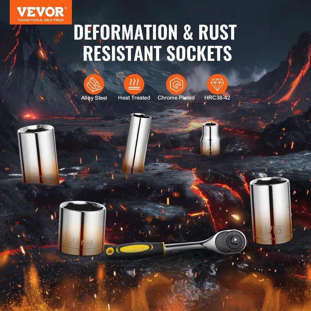 VEVOR 207 dalių mechaniko įrankių rinkinys