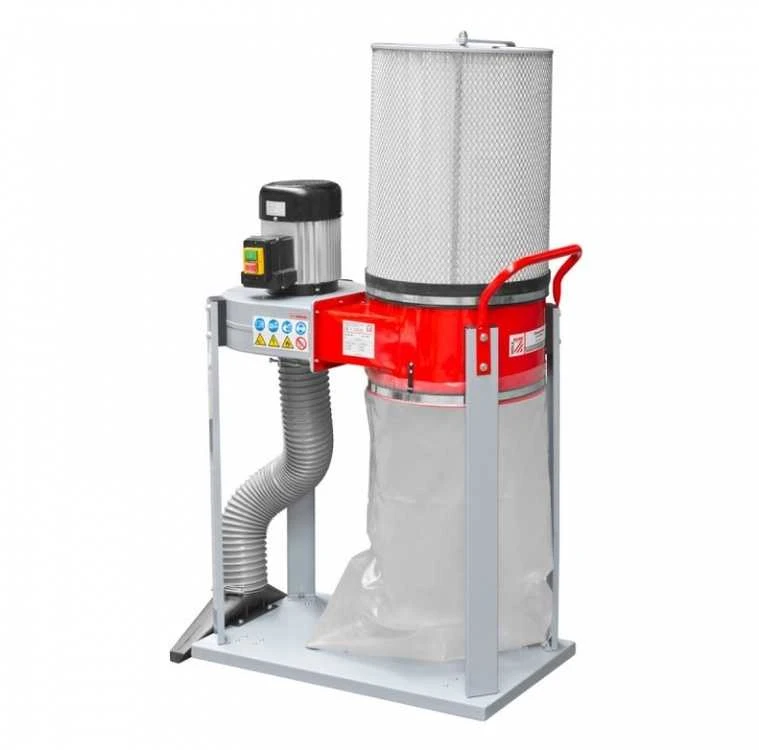 Medienos drožlių ištraukėjas, su kasetiniu filtru, didelis oro srautas, mobilus dulkių surinkėjas, dirbtuvių dulkių siurblys, 750W variklis