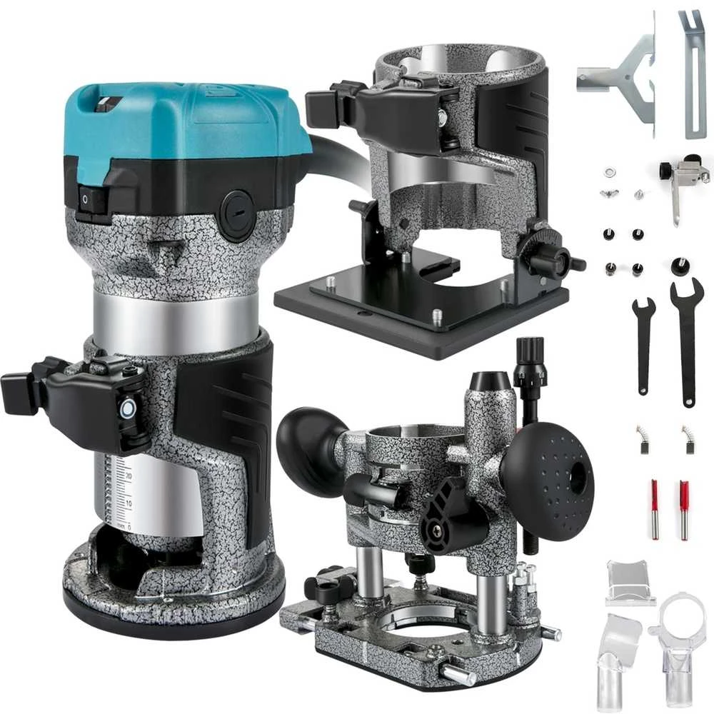 VEVOR Medienos freza 710W su priedais