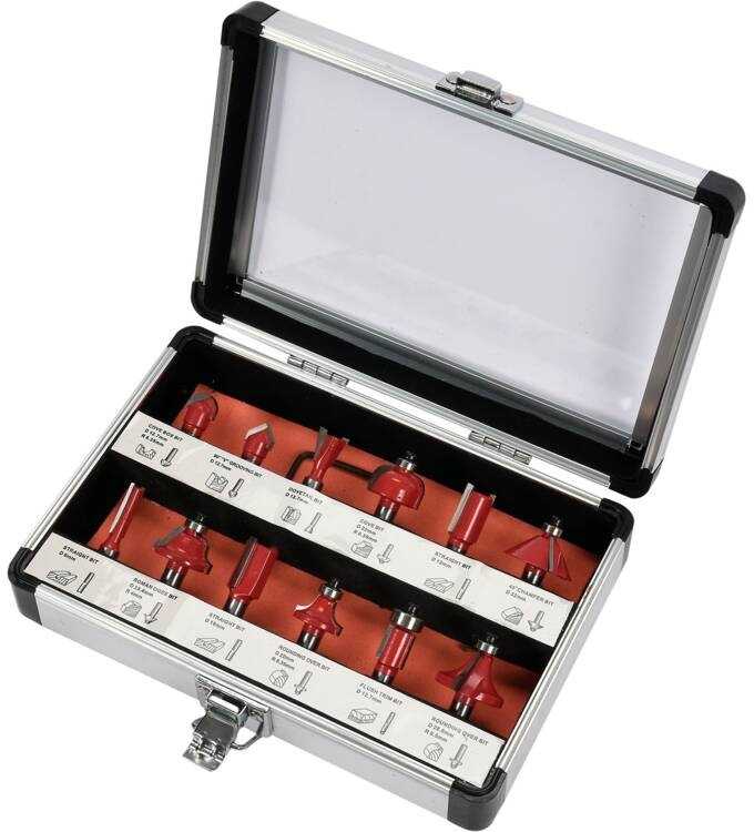 YATO medienos frezų rinkinys lagamine 12 vnt YT-68005