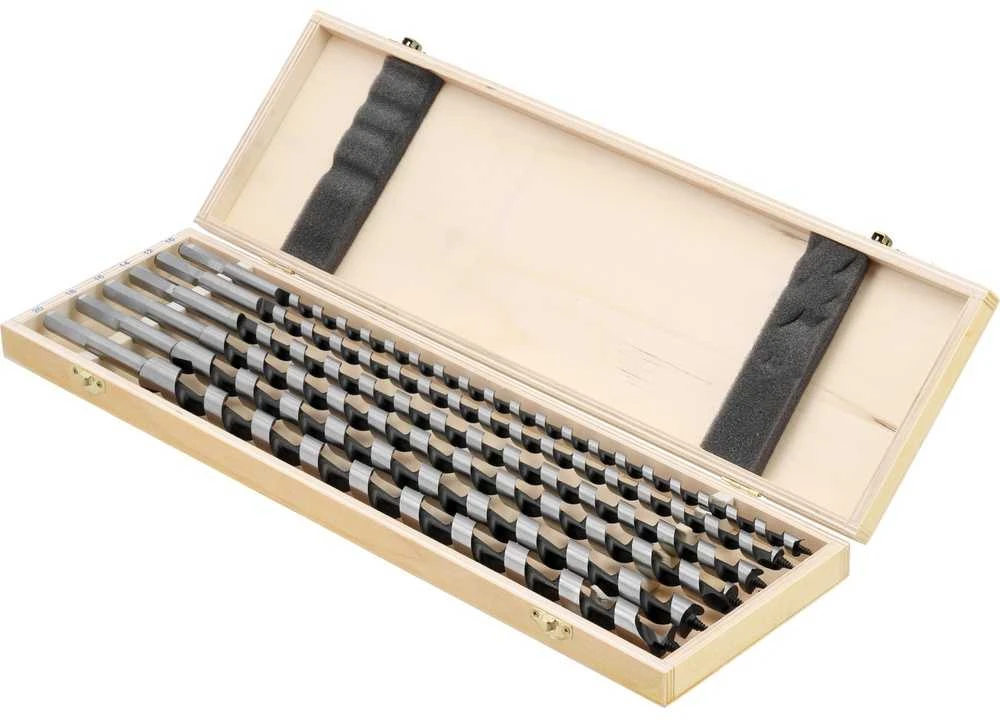 Medienos grąžtai, L-460 mm, 10-20 mm, 6 vnt. rinkinys, medienos grąžtų rinkinys