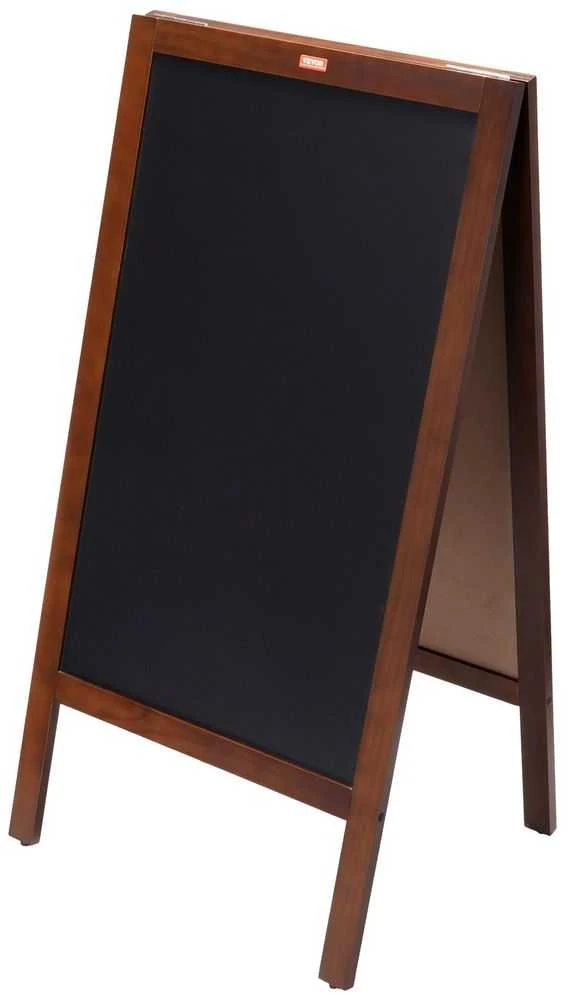 Medinė A formos kreidinė lenta, dvipusė kreidinė lenta namams, restoranui, vestuvėms, 60 x 90 cm nešiojama kreidinė lenta