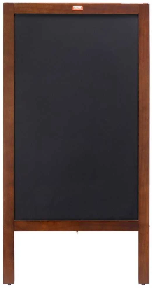 Medinė A formos kreidinė lenta, dvipusė kreidinė lenta namams, restoranui, vestuvėms, 60 x 90 cm nešiojama kreidinė lenta
