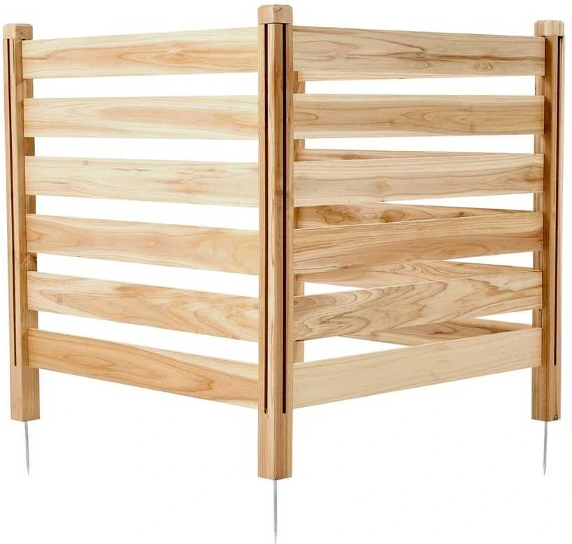 VEVOR medinė privati tvora 3 skydai 91x91 cm