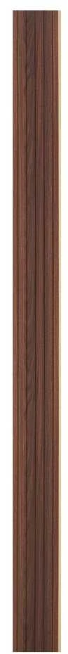 Medinės akustinės panelės 8 vnt., 2450x166x9 mm WPC sienų panelė, tamsiai tikmedžio spalvos garso izoliacinė sienų panelė