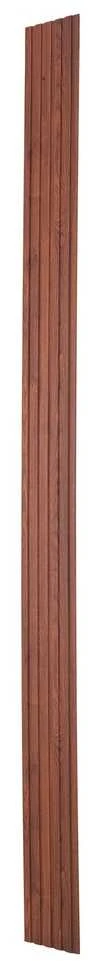 Medinės akustinės panelės 8 vnt, 2450x166x9 mm, moderniai sienai, juodo riešuto garso slopinimo panelės