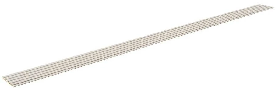 Medinės lentelių akustinės panelės 8 vnt, 2450x166 mm, moderniai sienai, matinės baltos garso slopinimo panelės